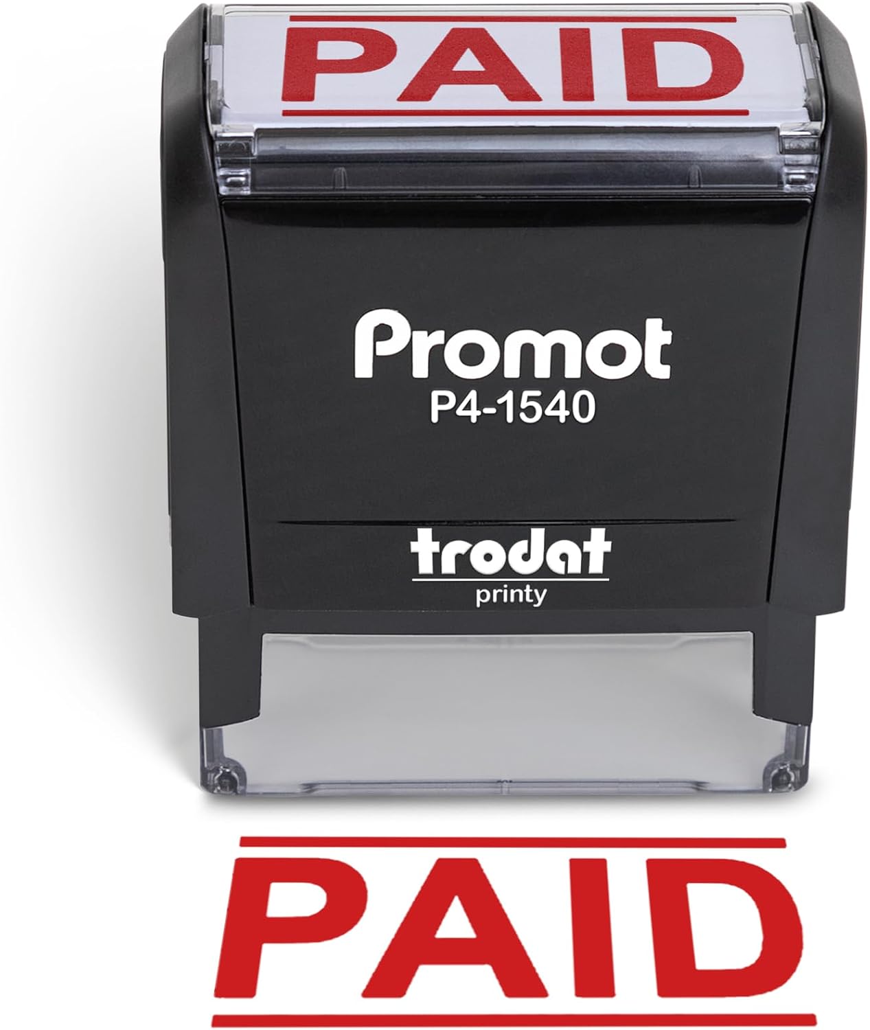 Self Inking Stamp - Self-Inking Paid Stamp Refillable Red Ink