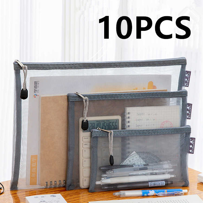 File Folder Hanging - 1/10 PCS Mesh Zipper File Bag