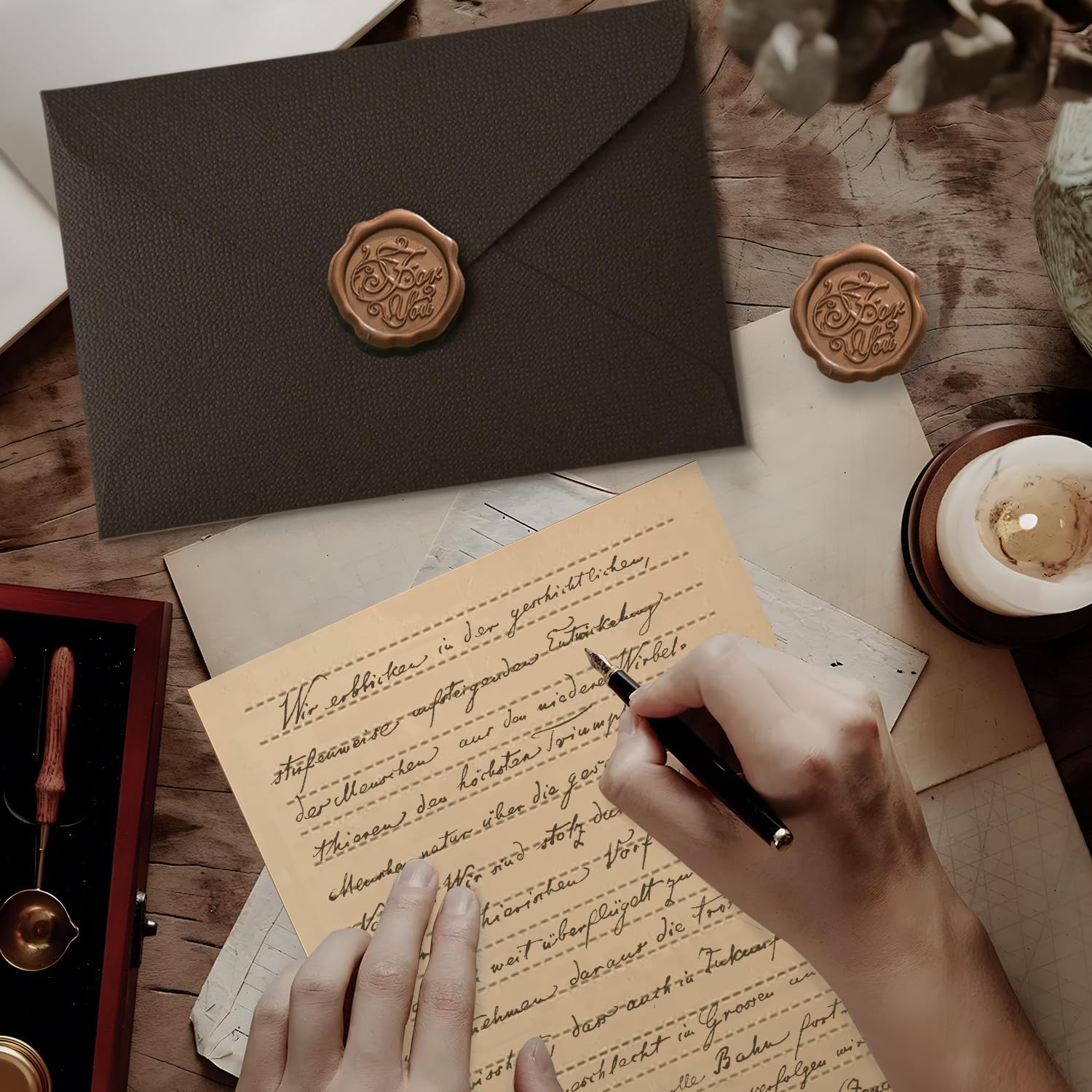 22Pcs Vintage Writing Paper Se - Letter Envelope Kraft 评论和价格