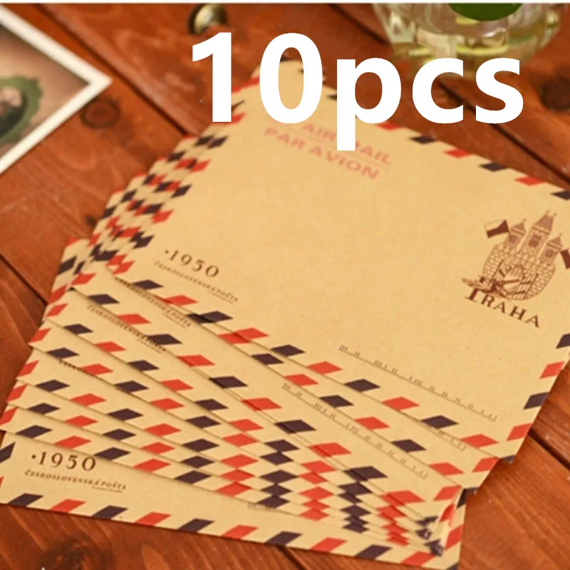 10pcs 9.7*7.5cm  Retro Popular - Letter Envelope Kraft 评论和价格