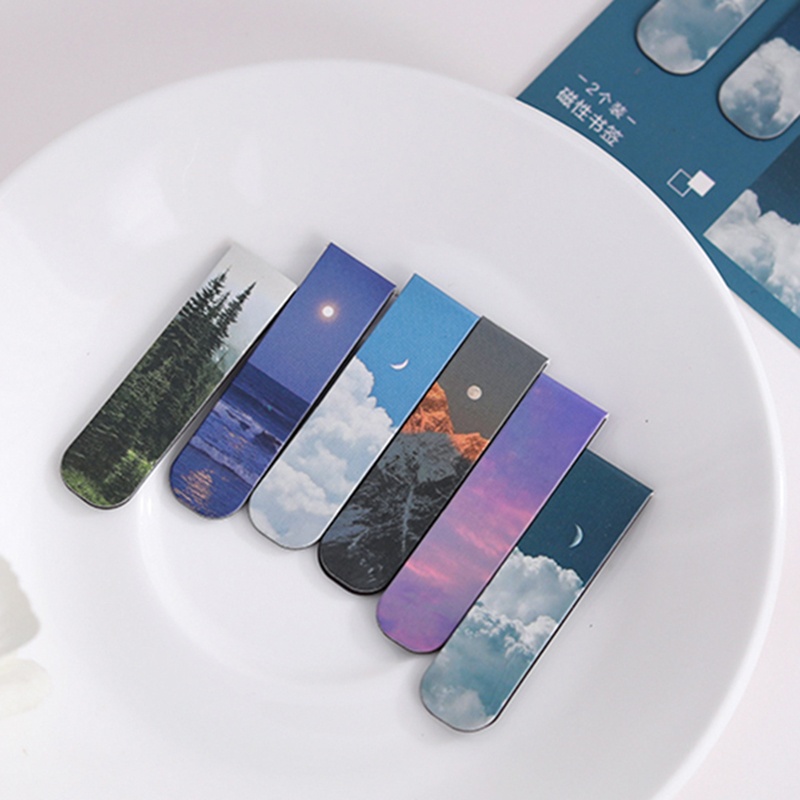 2Pcs/Set Bookmarks Beautiful N - Paperclip Magnetic Set 评论和价格