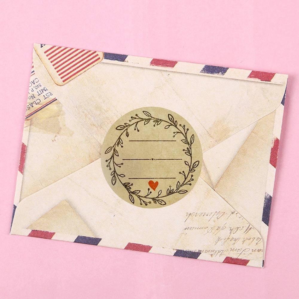 500 PCs/roll 1 inch kraft pape - Letter Envelope Kraft 评论和价格