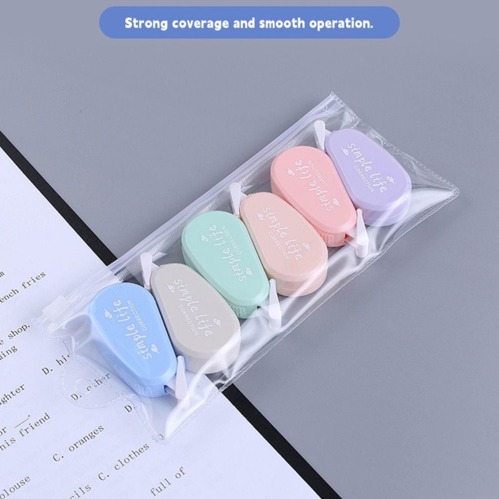 6PCS/Set Silent Correction Tap - Correction Tape Roller 评论和价格